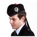 Traditional Black Glengarry Bonnet For Scottish Outfits