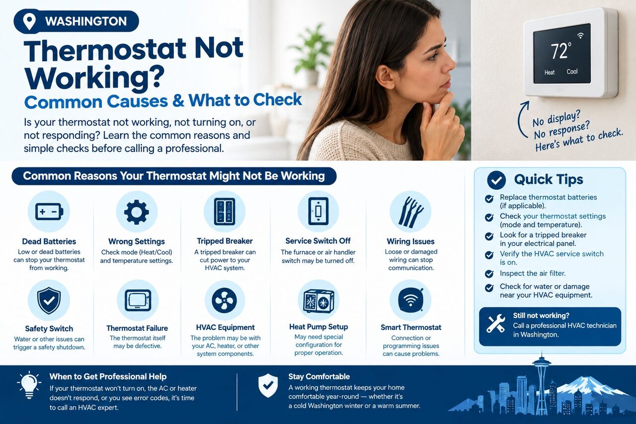 New York, Air Conditioning, Thermostat Not Working? Get HVAC Troubleshooting Help In Washington