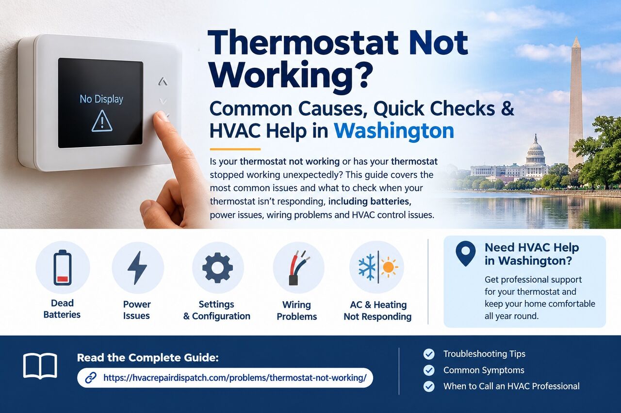 New York, Air Conditioning, Thermostat Not Working? Get HVAC Troubleshooting Help In Washington