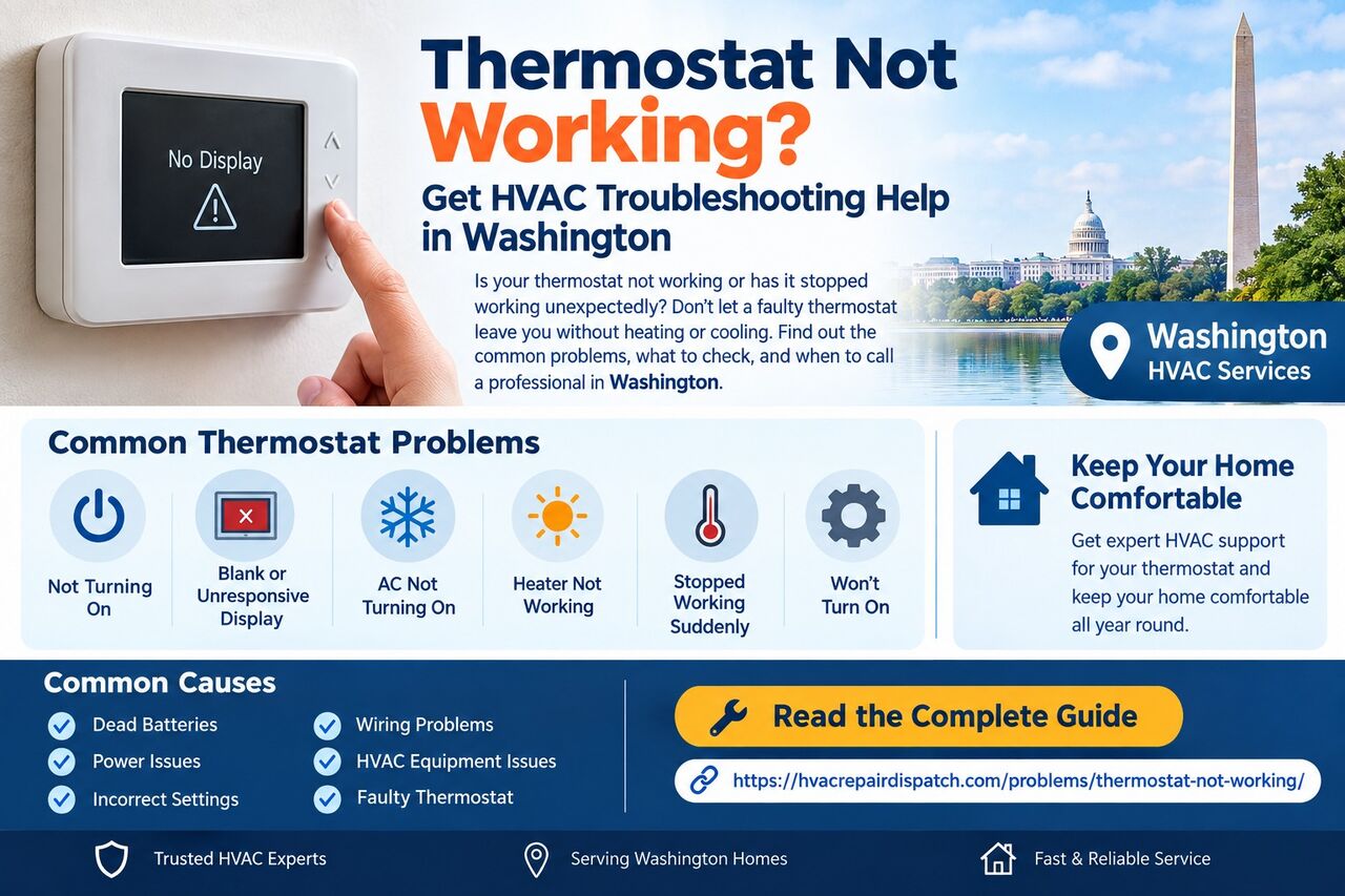 New York, Air Conditioning, Thermostat Not Working? Get HVAC Troubleshooting Help In Washington