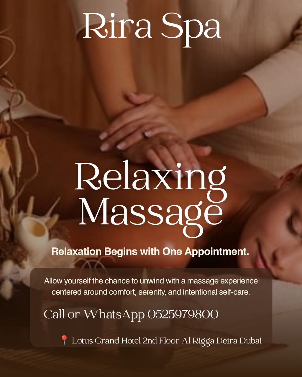 Al Rigga, Health & Beauty Items, AED 150,  Rira Spa Lotus Grand Hotel 2nd Floor