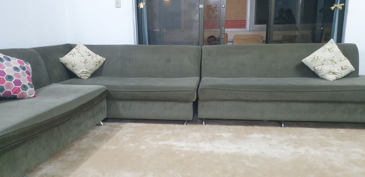Dammam, Furniture, SAR 200,  L-shaped Grey Sofa