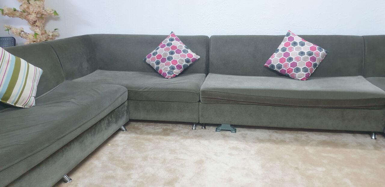 Dammam, Furniture, SAR 200,  L-shaped Grey Sofa