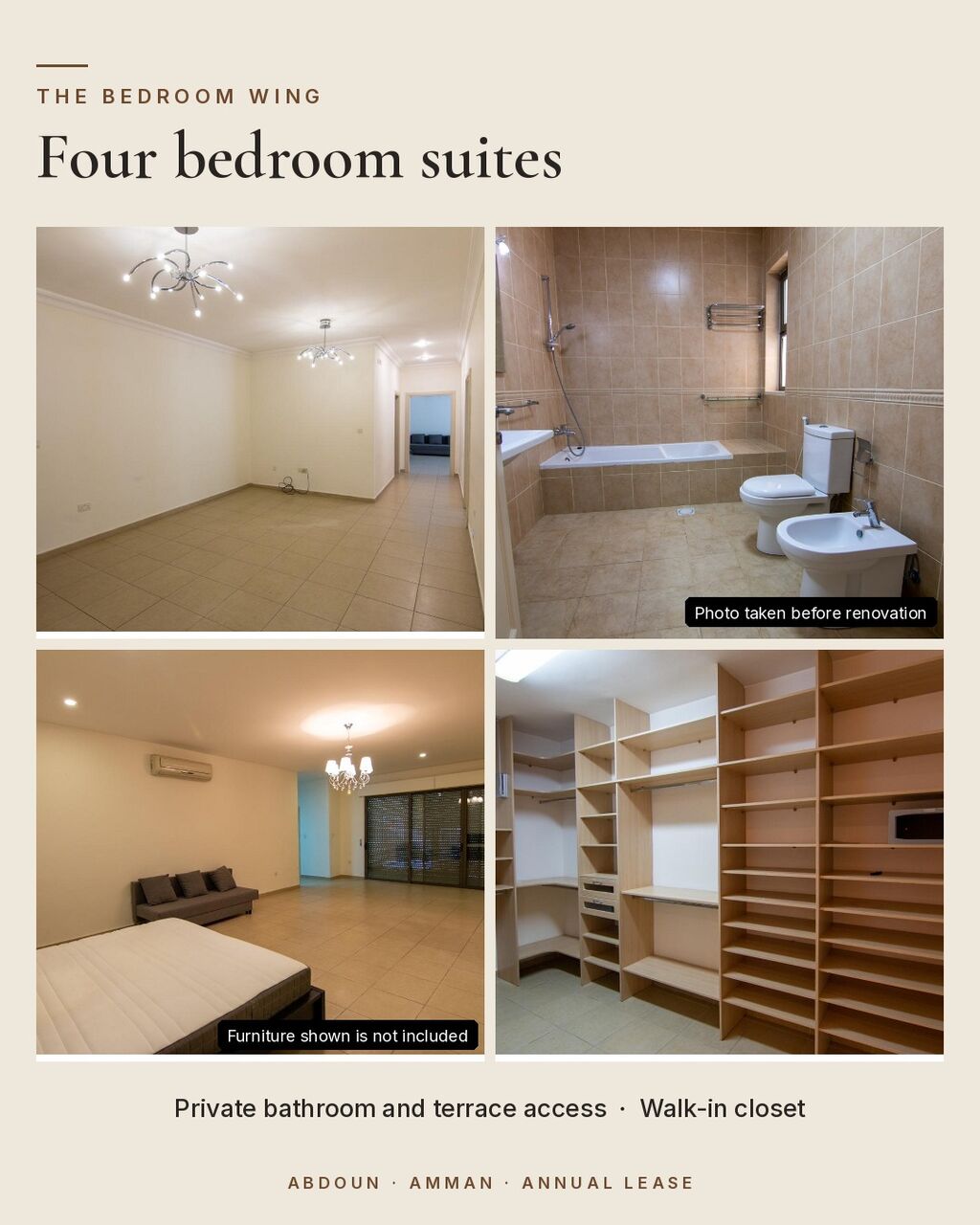 Abdoun, Apartments, Flats, Houses & Villas, JOD 28500/year,  4 BR,  550 Sq. Meter,  Four-Bedroom Family Residence In Abdoun | 550 Sqm | Annual Lease