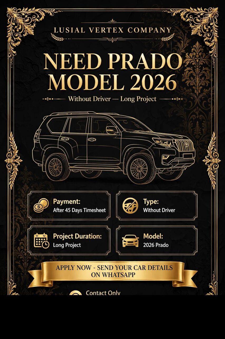 Jubail, Jobs, Need Parado 2025 Or 26 Model