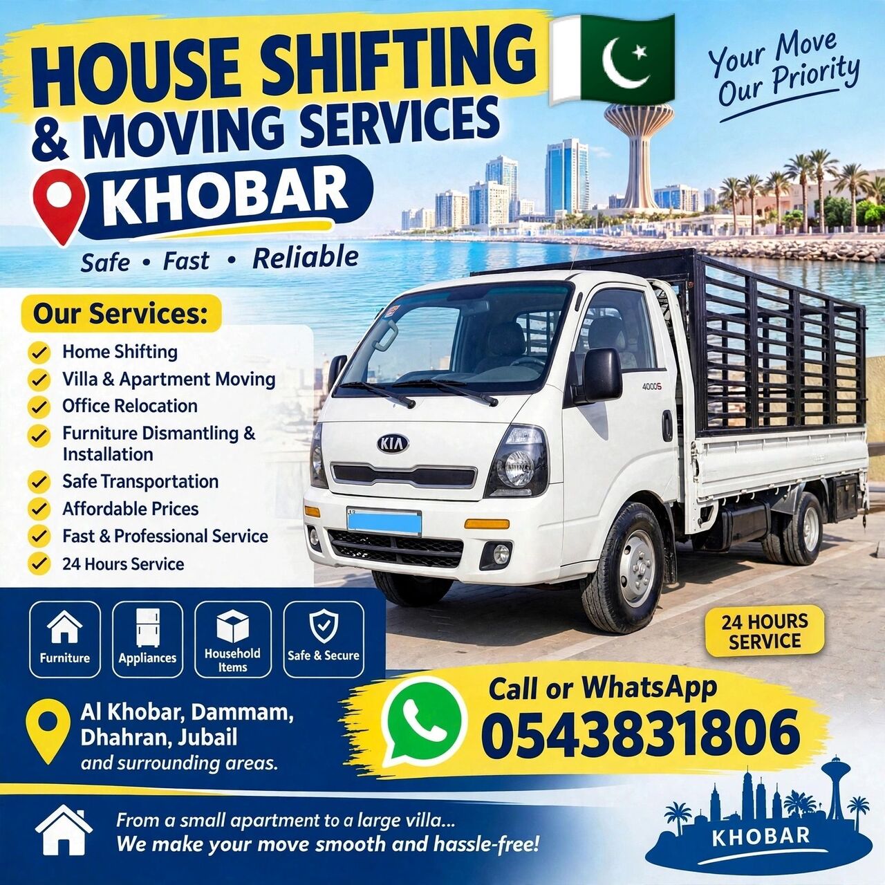 Khobar, Labor/Moving, House Shifting And Office Shifting Pakistani Movers Service
