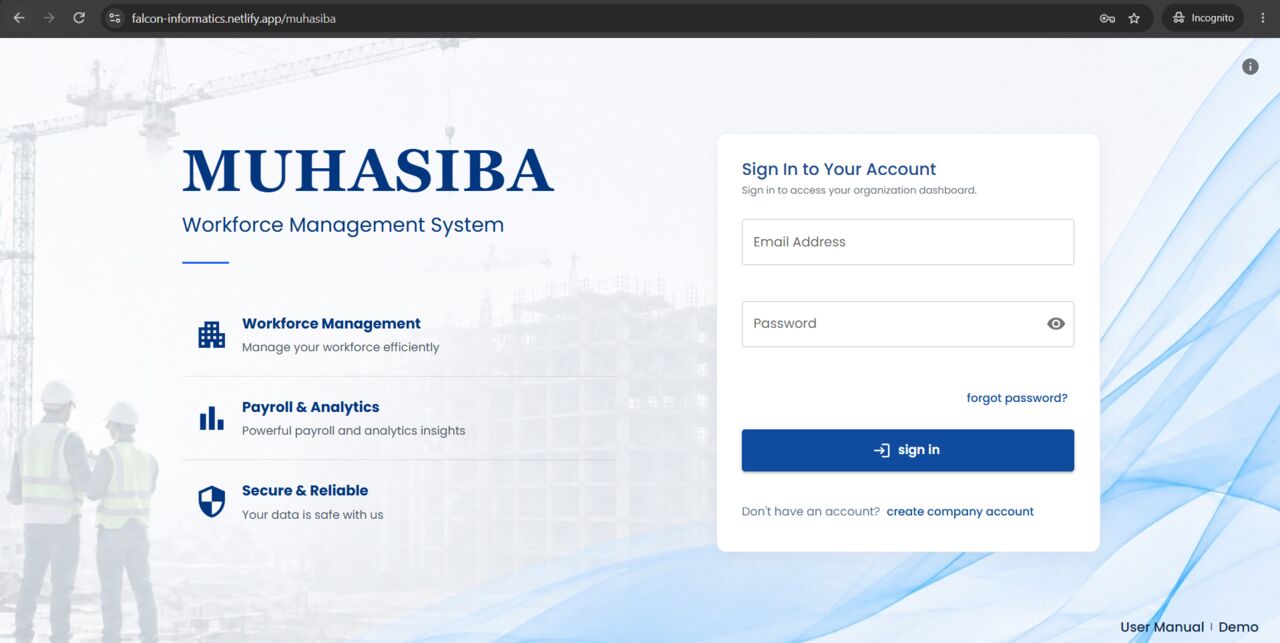 Riyadh, Businesses For Sale, MUHASIBA - Construction, Workforce, Payroll, HR, Timesheets.