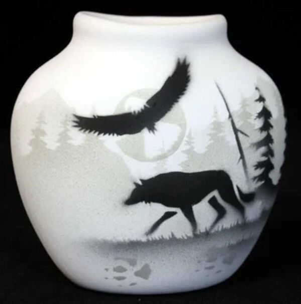 New York, Business, Best High Country Tracks Moose Vase | Wildlife Art Pottery