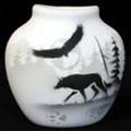 Best High Country Tracks Moose Vase | Wildlife Art Pottery