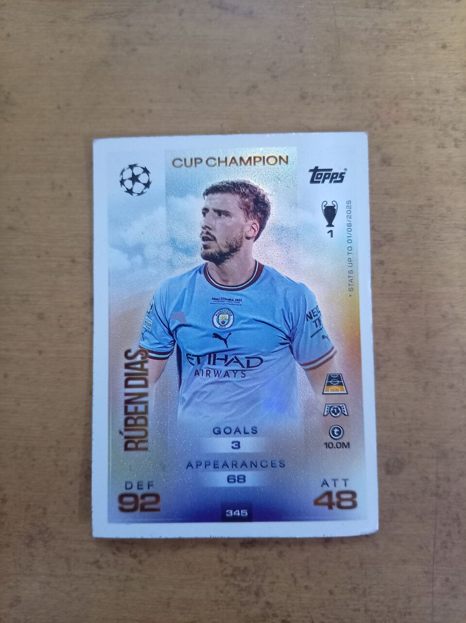 Madinah, Collectibles, SAR 165,  Match Attax Trading Card Game Ruben Dias Card