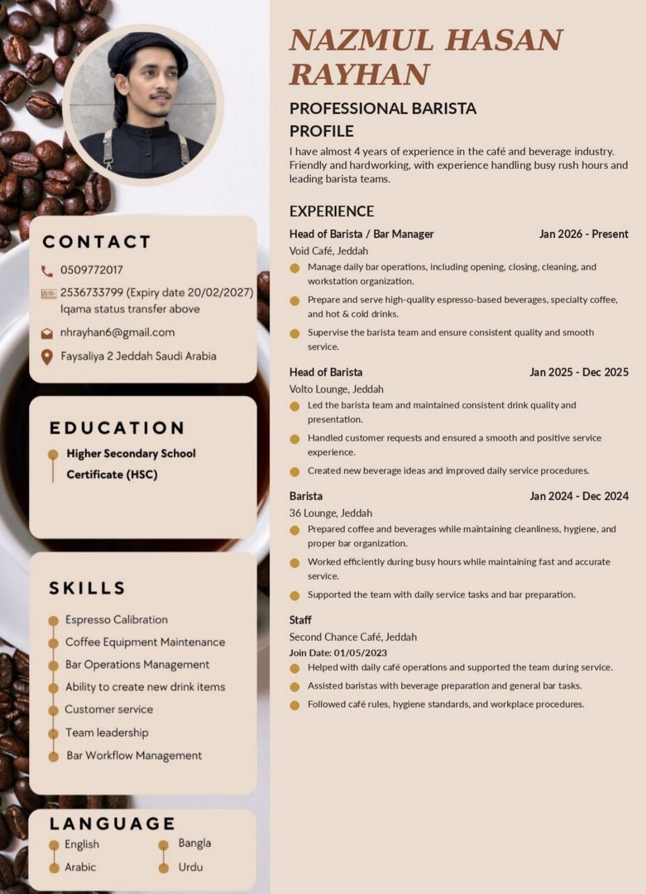 Jeddah, Job Seekers, Barista