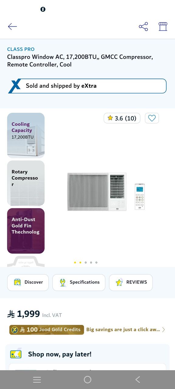 Al Iskan, Air Conditioners, SAR 1000,  Selling Newly Bought AC, Window Ac With Slipt AC Features. With Remote. Hot And Cold Feat.