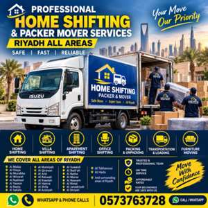 RIYADH ALL AREAS HOME SHIFTING & PACKING SERVICES 🚚