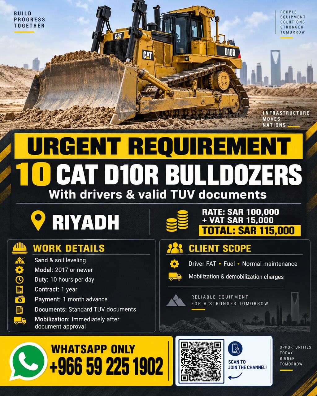Jeddah, Items Wanted, Need 10 Bulldozers D10R