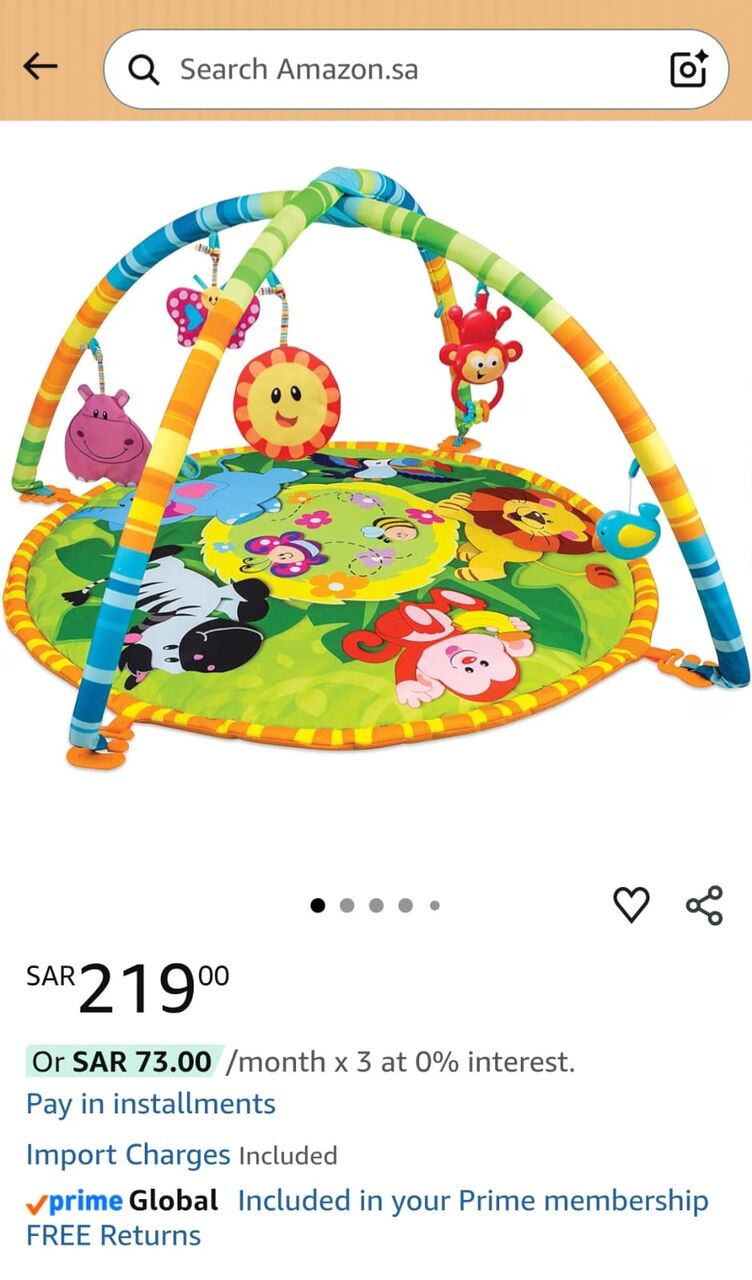 Jeddah, Baby & Kid Stuff, SAR 150,  Baby Activity Jungle Play Mat. New