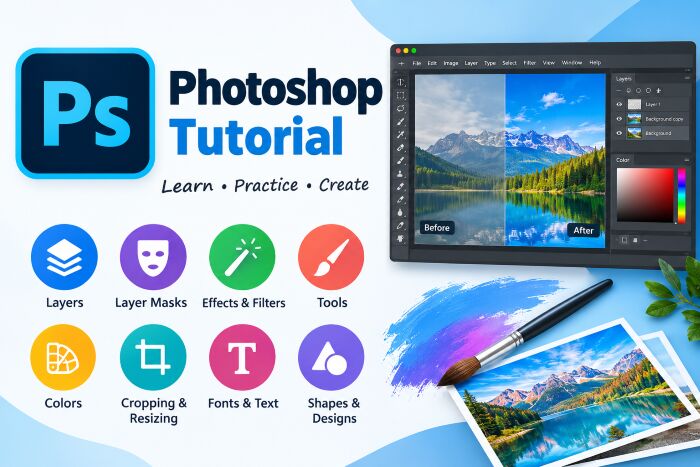 Noida, Computer, Learn Photoshop: A Complete Photoshop Tutorial For Beginners