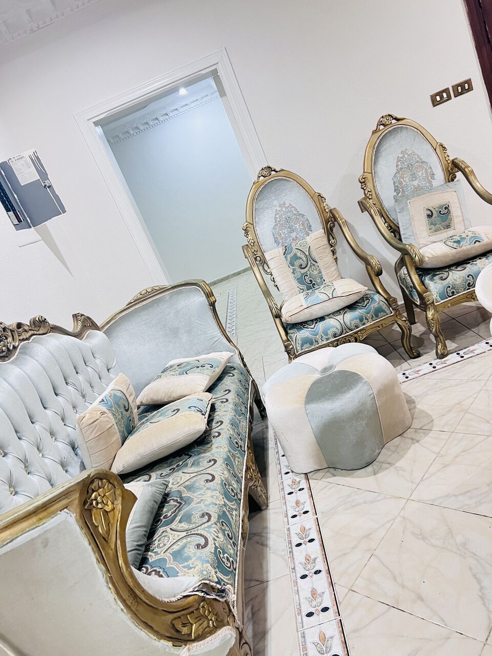 Riyadh, Furniture, SAR 650,  Kitchen Cabinets(6mtr) (neat & Spacious)and Sofa With Pillow Cushions(650 +300)