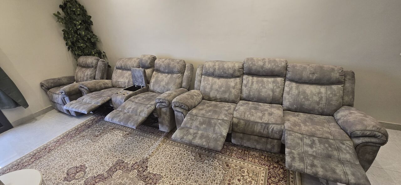 Jeddah, Furniture, SAR 3500,  Luxury American Recliner Sofa Set With Cup Holders And Storage