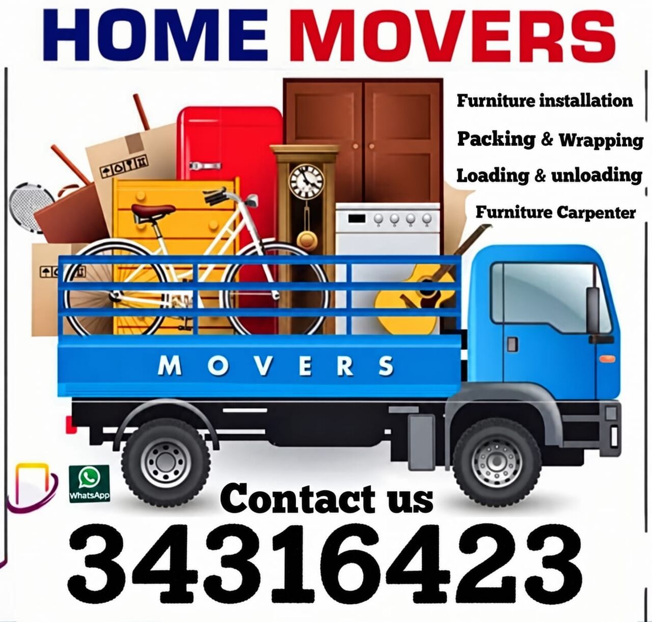 Juffair, Labor/Moving, 🚛🏘🏘Bahrain House Mover🏘🏘🚛.  Loading&Unloading Low Price & Good Service AC Fixing And