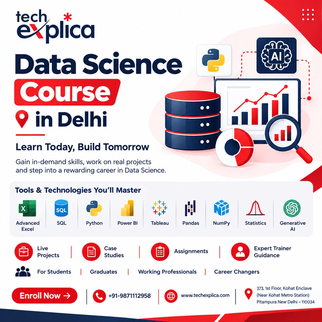 New Delhi, Lessons Offered, Data Science Course In Delhi