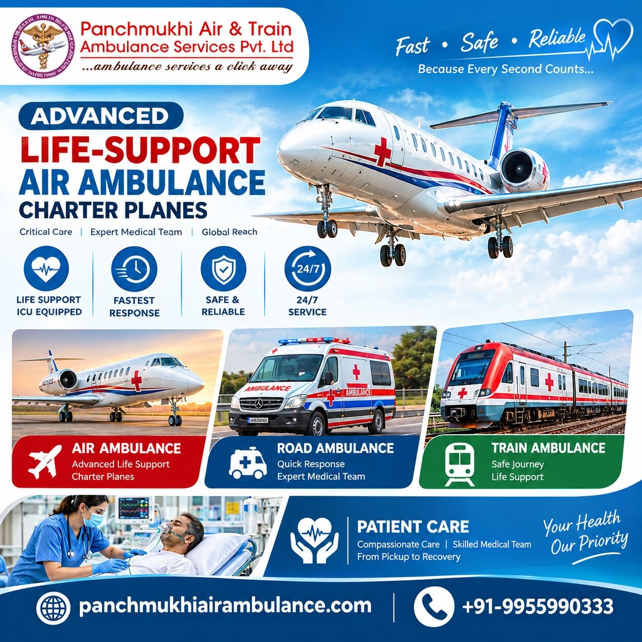 Bangalore, Health, Panchmukhi Air Ambulance Cost From Bangalore- Cost Efficiency Is Our Priority