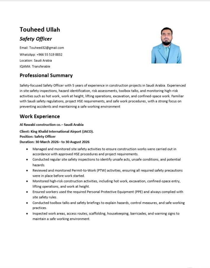 Riyadh, Job Seekers, HSE Officer