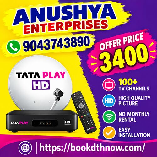 Mumbai, Electronics, INR 3600,  Tata Sky New Connection In Trichy | Tata Play DTH New Connection | 9043743890