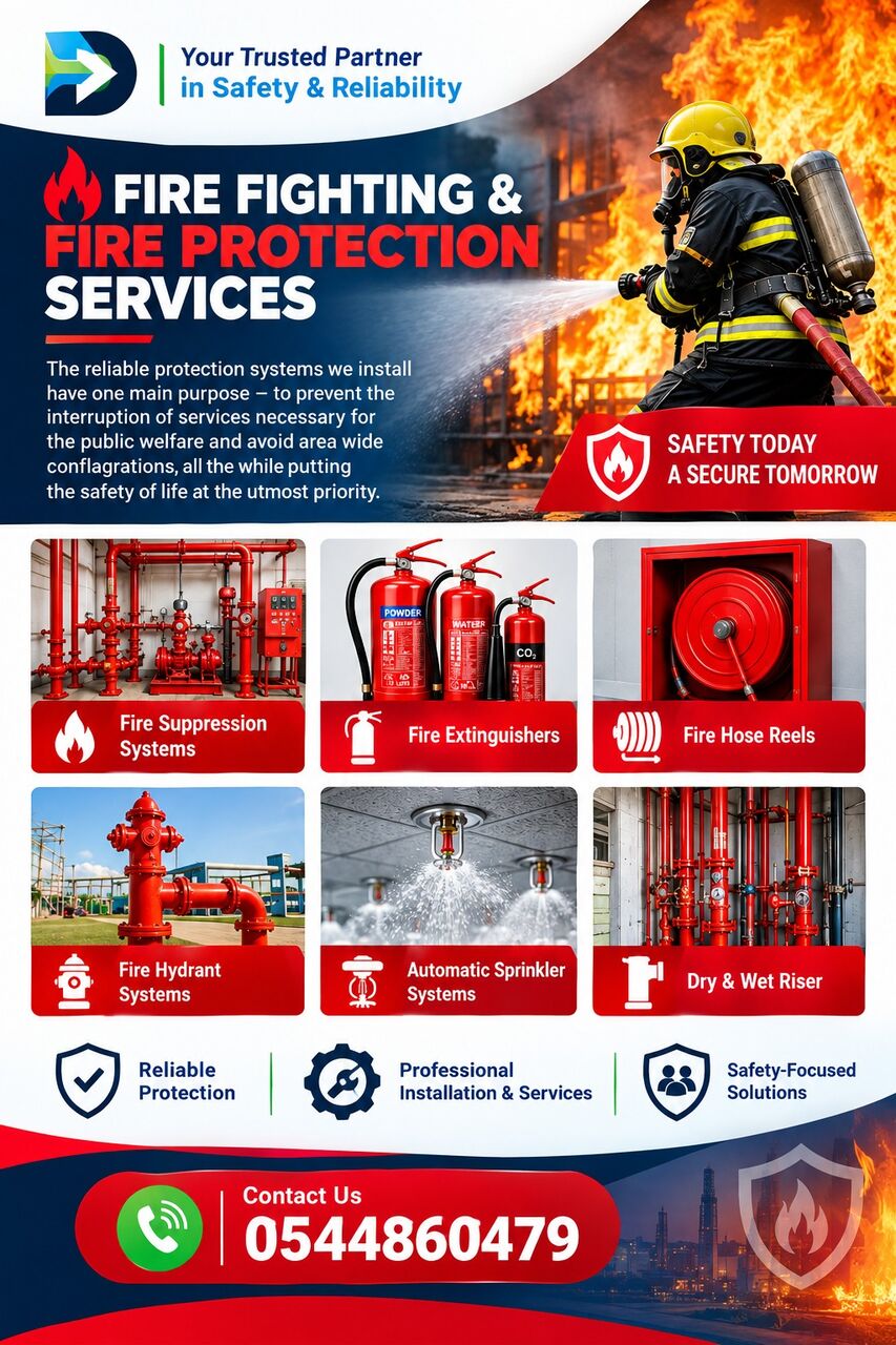 Riyadh, Electrical & Plumbing, SAR 499,  Fire Protection System And MEP Works