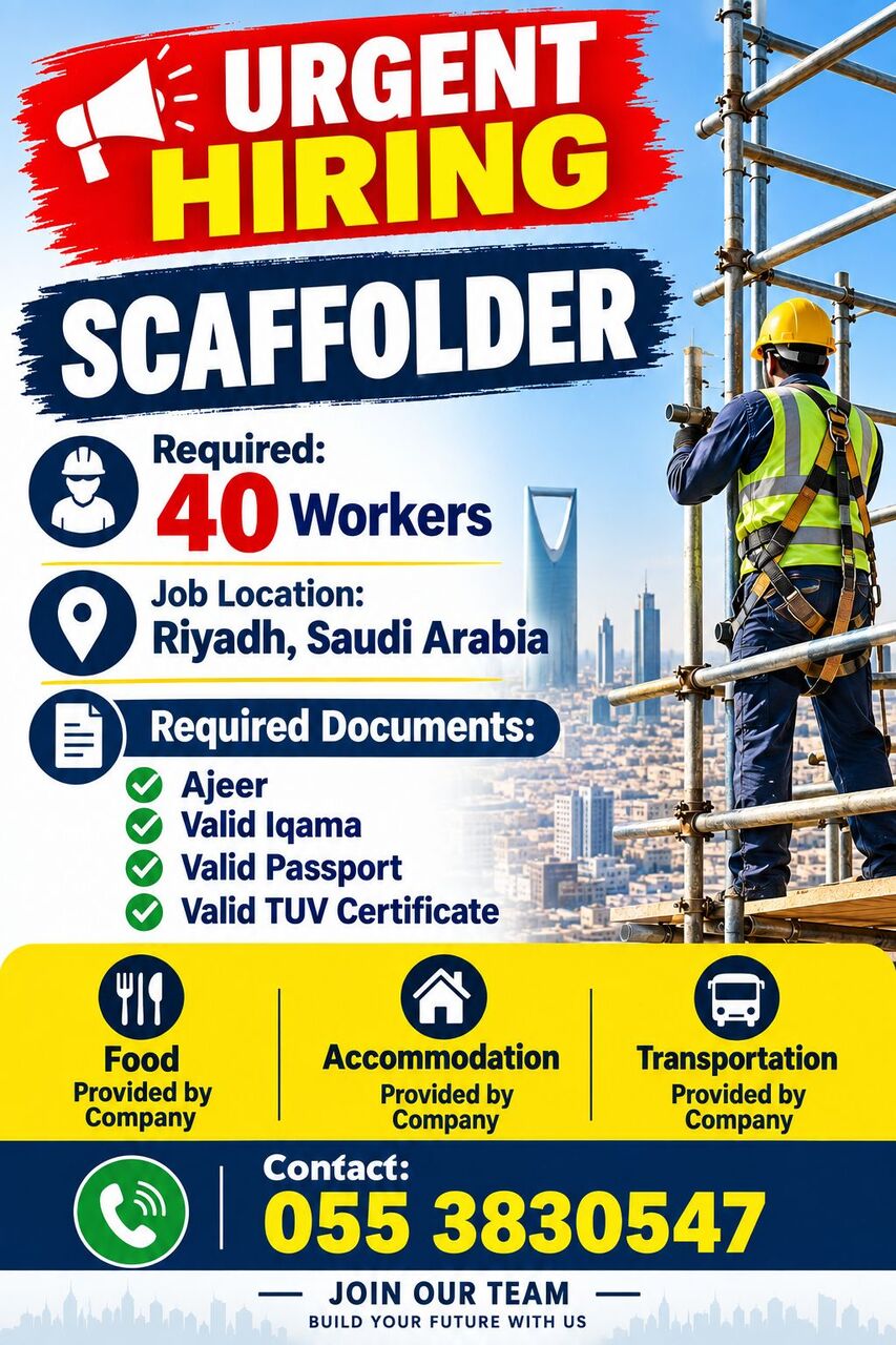 Riyadh, Jobs, Scaffolders