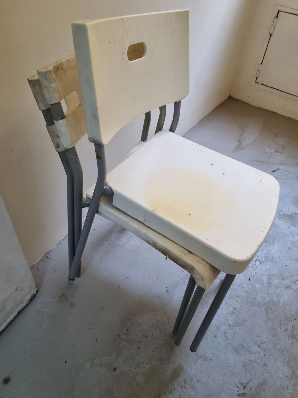 Jeddah, Furniture, SAR 200,  Chairs 3 No White IKEA Table White Color 1