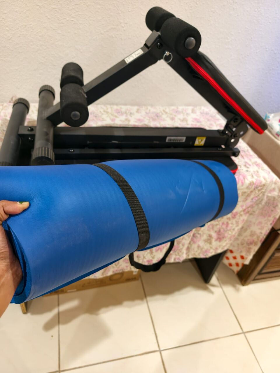 Jubail, Sporting Goods, SAR 20,  Hick Cushioned Yoga & Exercise Mat With Carrying Strap &ndash; Great Condition