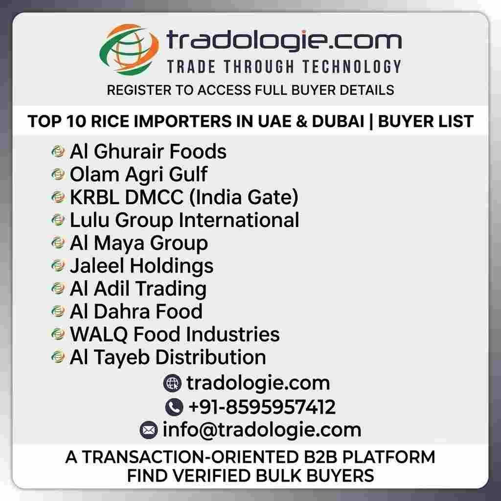 Lucknow, Food, INR 25,  Top 10 Rice Importers In UAE & Dubai | Buyer List