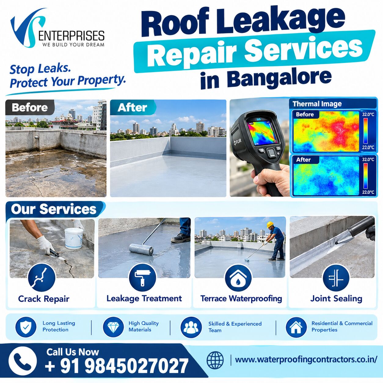 Bangalore, Construction, Roof Leakage Repair Services In Bangalore