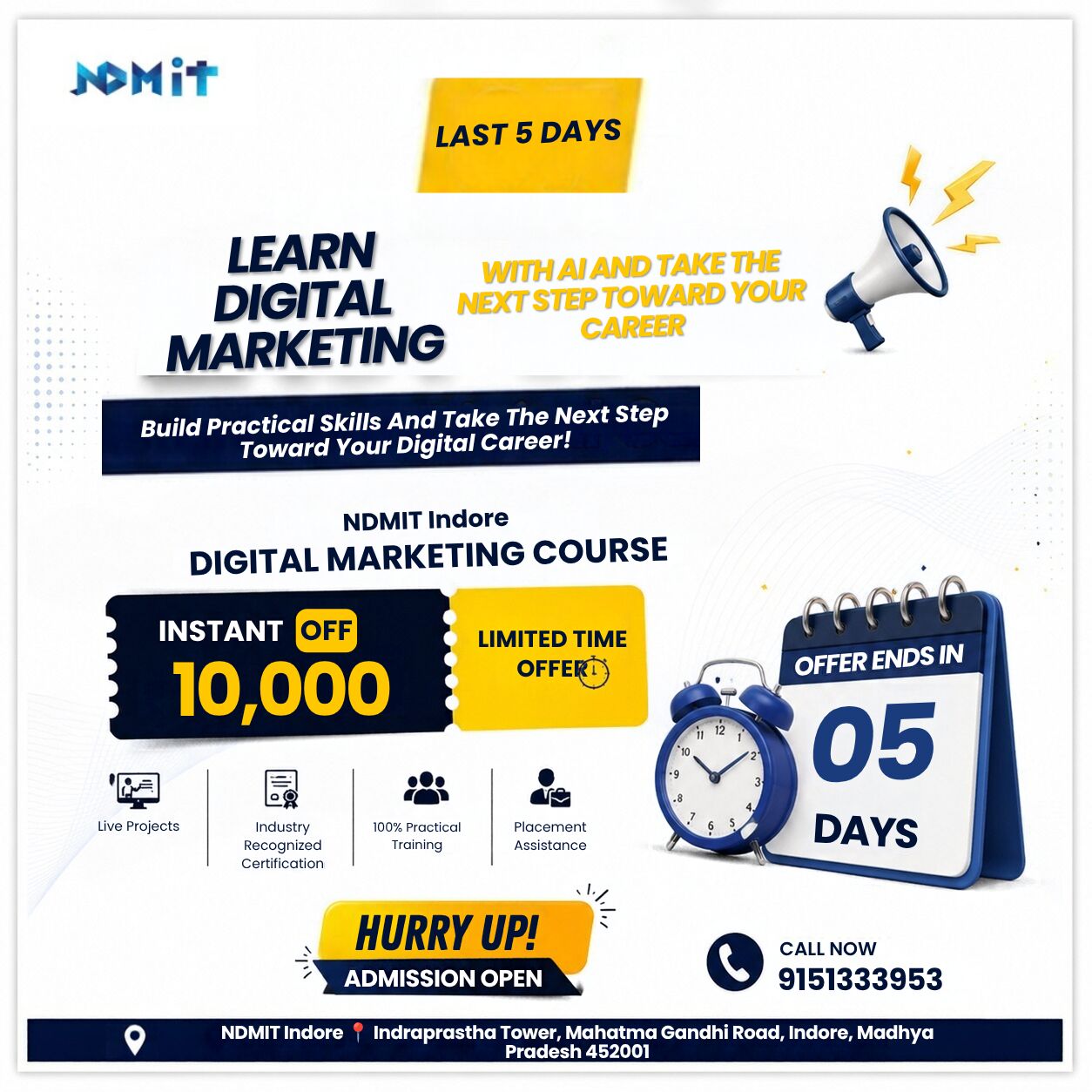 Indore, Lessons Offered, Learn Digital Marketing With AI At NDMIT Indore 🚀