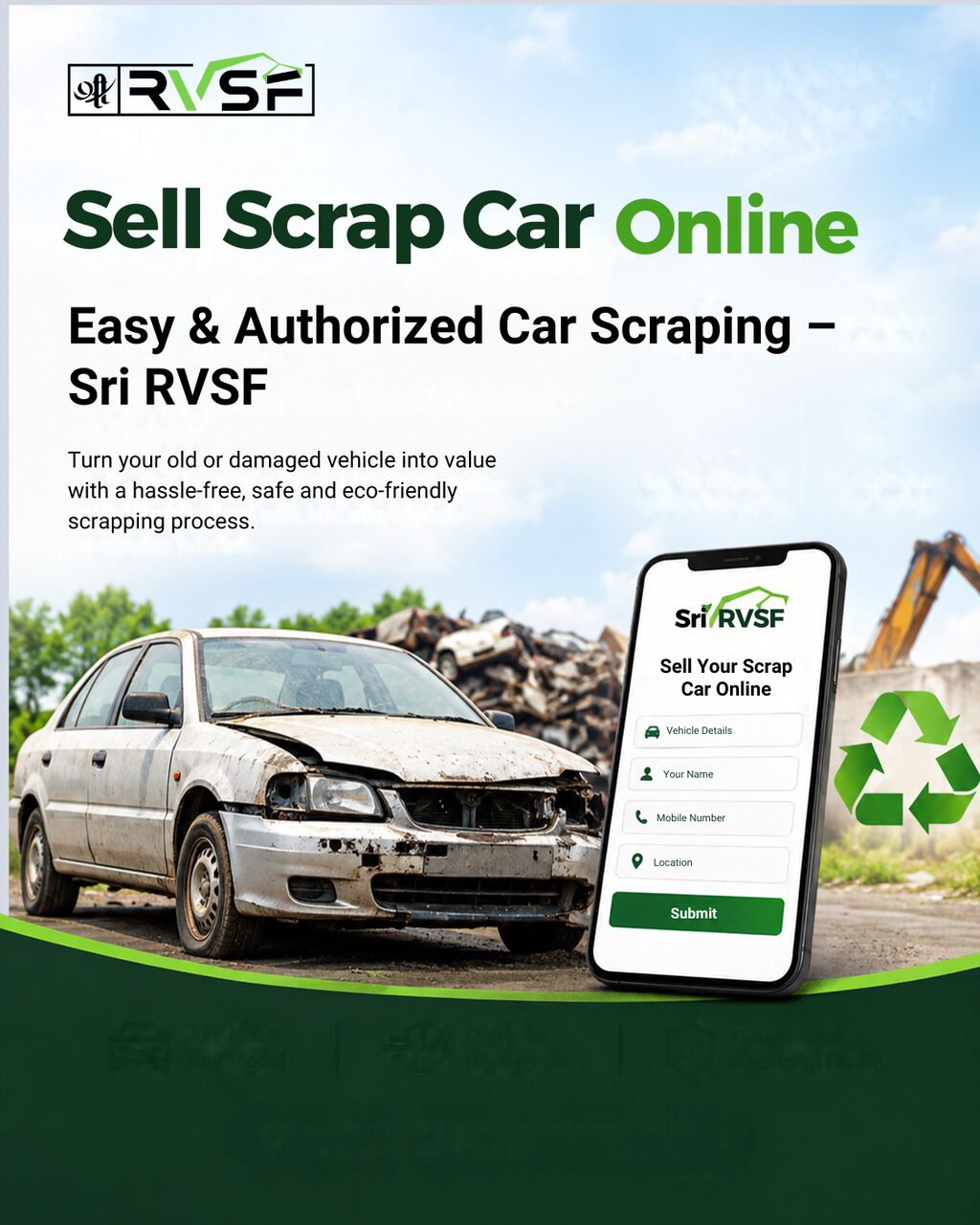 Mumbai, Construction, Sell Scrap Car Online | Easy & Authorized Car Scrapping &ndash; Sri RVSF
