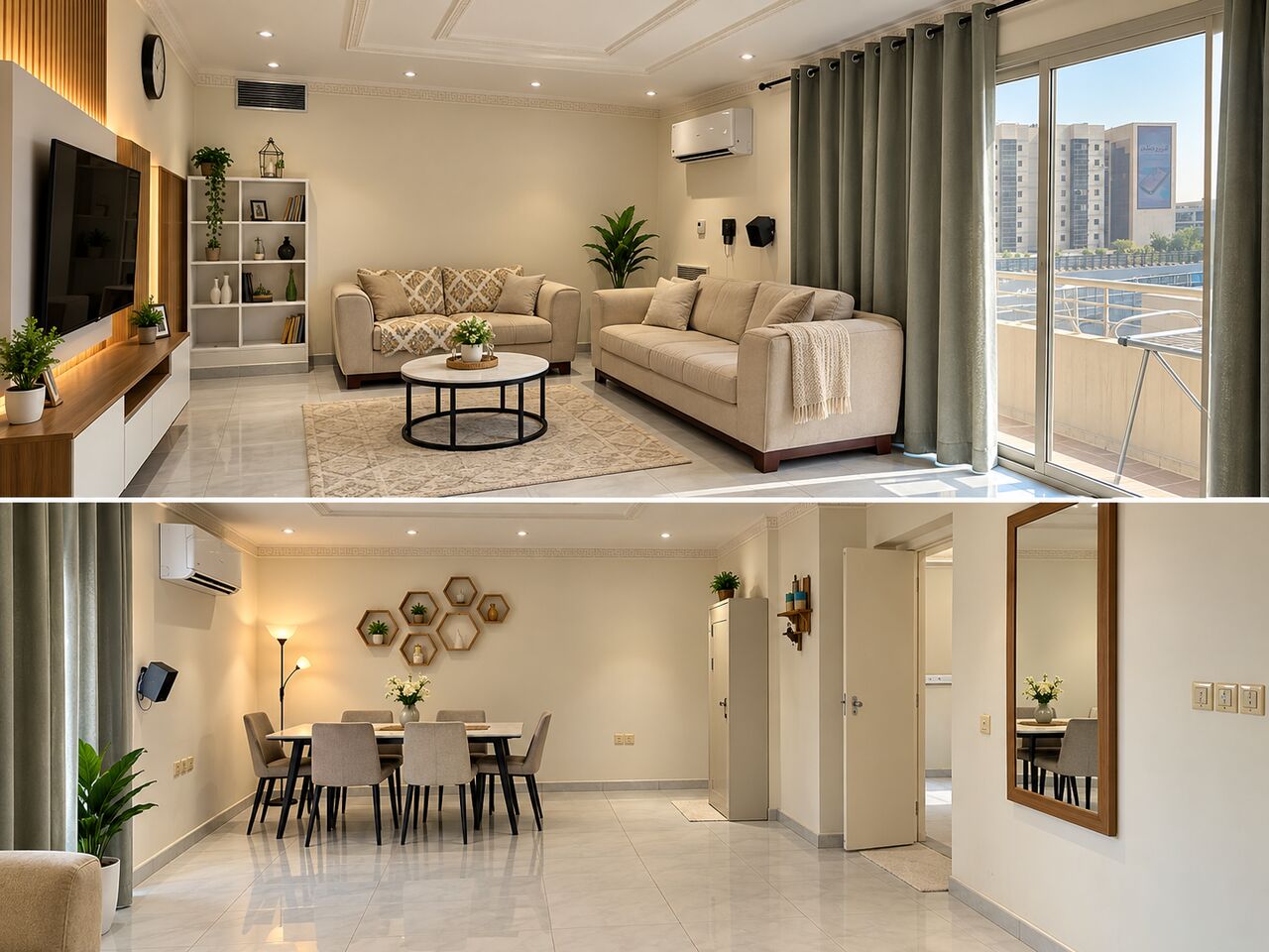 Olaya, Housing Exchanges, SAR 74000/year,  2 BR,  400 Sq. Meter,  Fully Furnished 2BHK Apartment In Sahara Compound Olaya Street Riyadh For Rent