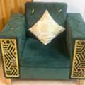 SAR 900,  Beautiful Dark Green And Golden   , 9 Seater Sofa Set Not Including Cushions