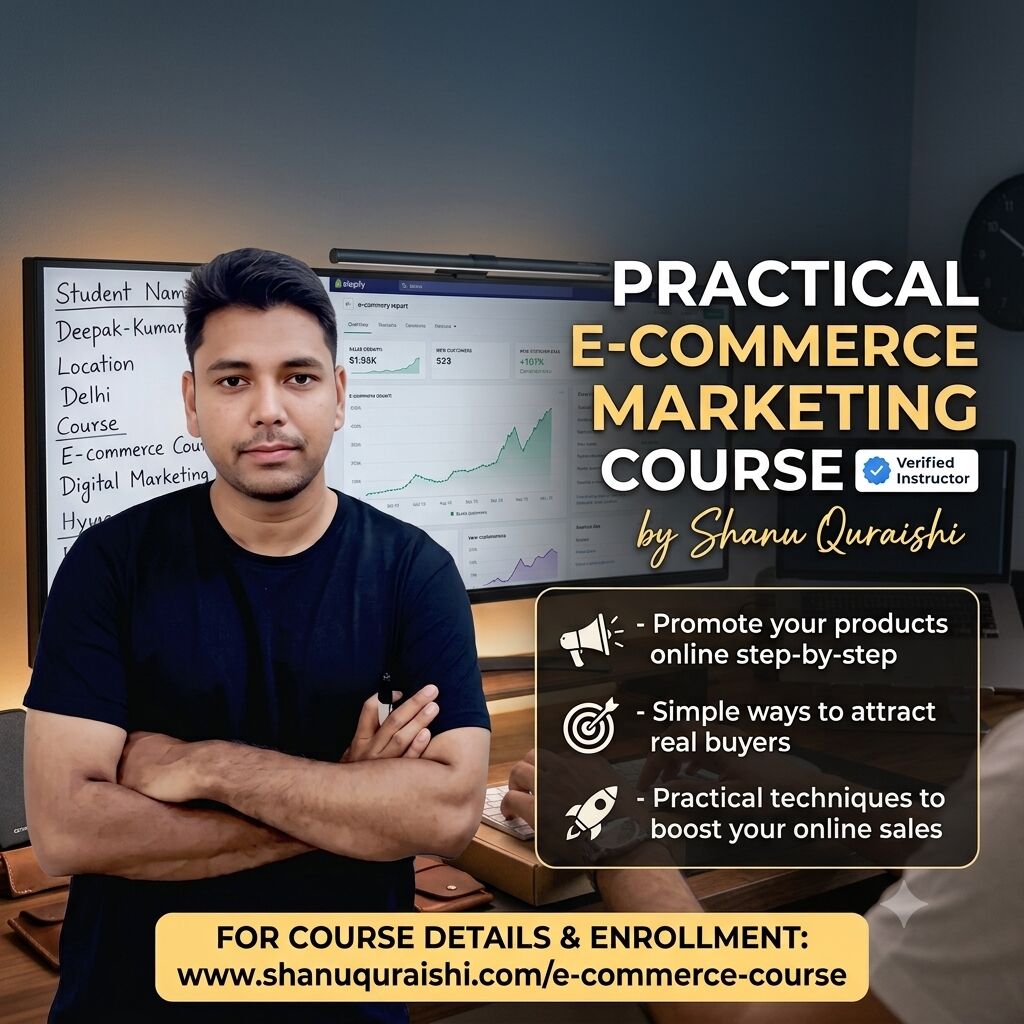 New Delhi, Lessons Offered, Learn E-commerce Marketing With Shanu Quraishi