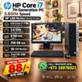 BHD 88,  HP Core I7 3.60GHz Speed 7th GEN PC 8GB RAM 256GB SSD 19" LED Monitor Win 11 Ready To Use