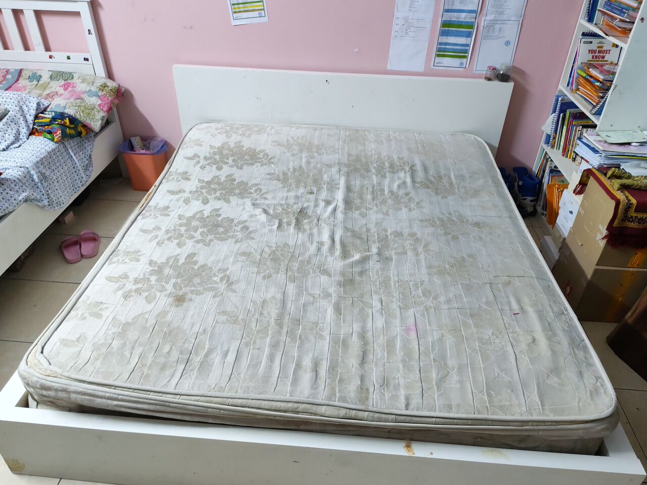 Riyadh, Furniture, SAR 200,  IKEA Double Bed With Mattress - Exit 30