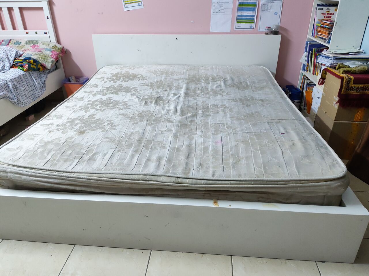 Riyadh, Furniture, SAR 200,  IKEA Double Bed With Mattress - Exit 30