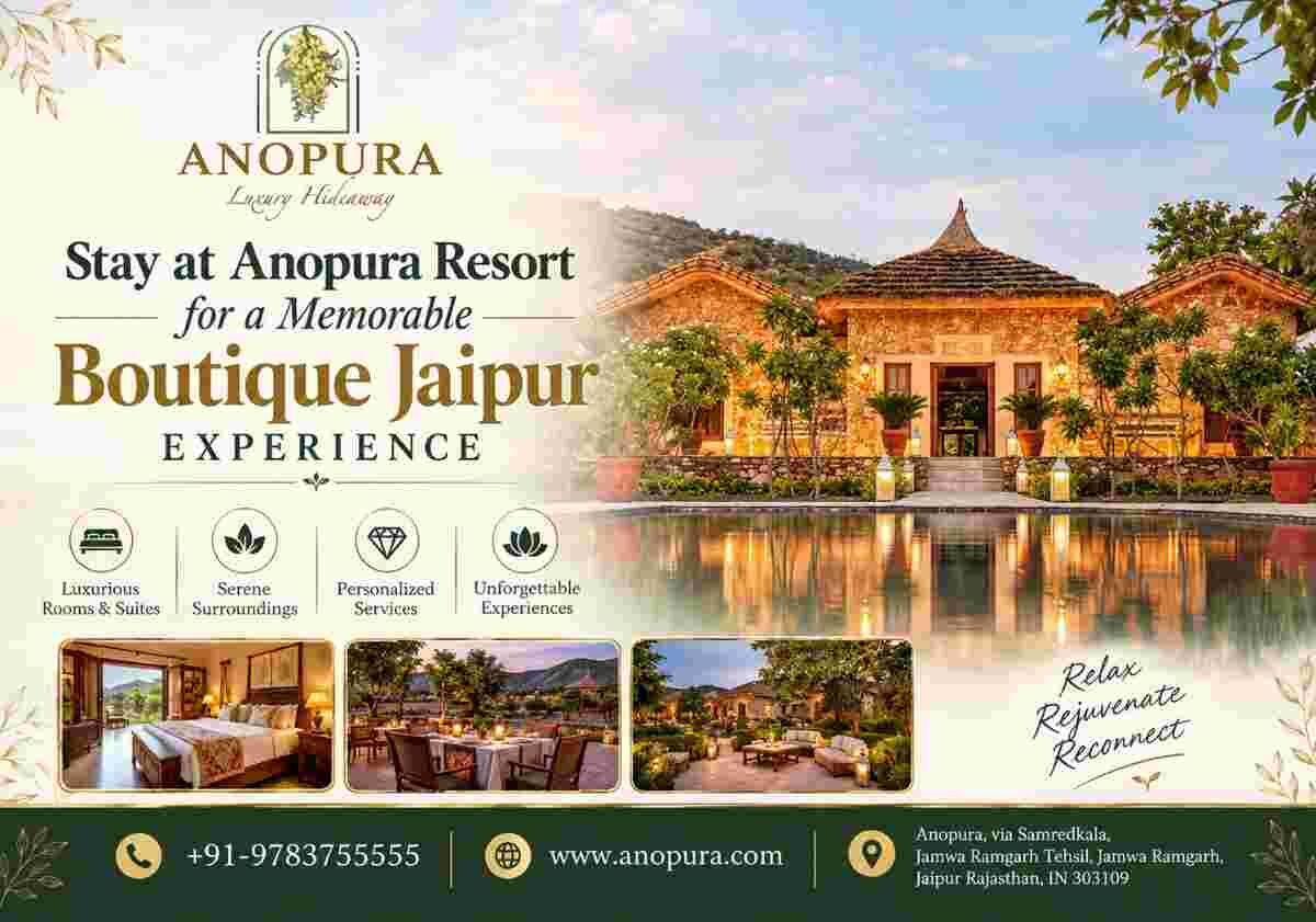 Jaipur, Restaurants, Stay At Anopura Resort For A Memorable Boutique Jaipur Experience