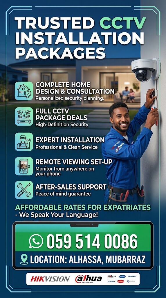 Riyadh, Technical, PREVIEW: 🔒 COMPLETE CCTV CAMERA INSTALLATION PACKAGES IN ALHASSA, MUBARRAZ 🔒
