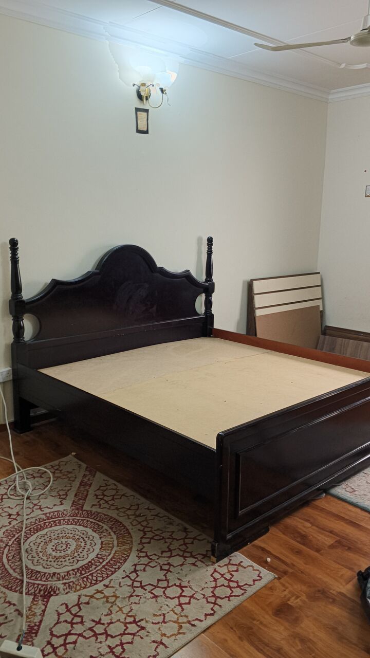 Hoora, Furniture, BHD 99,  King Size Bed Frame (200x200) With Mattress & 6-Door Cupboard / Wardrobe - 99 BD