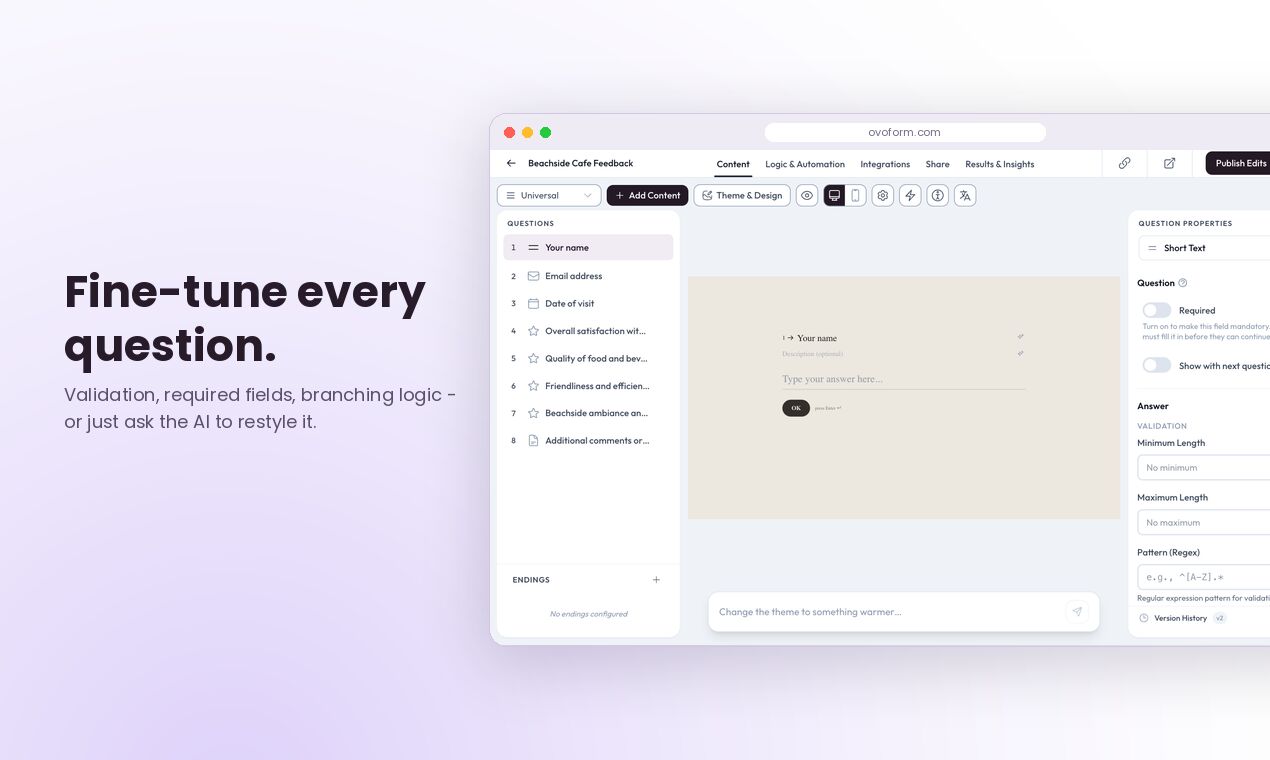 Mumbai, Software Development, Ovoform - AI-Powered Form & Survey Builder