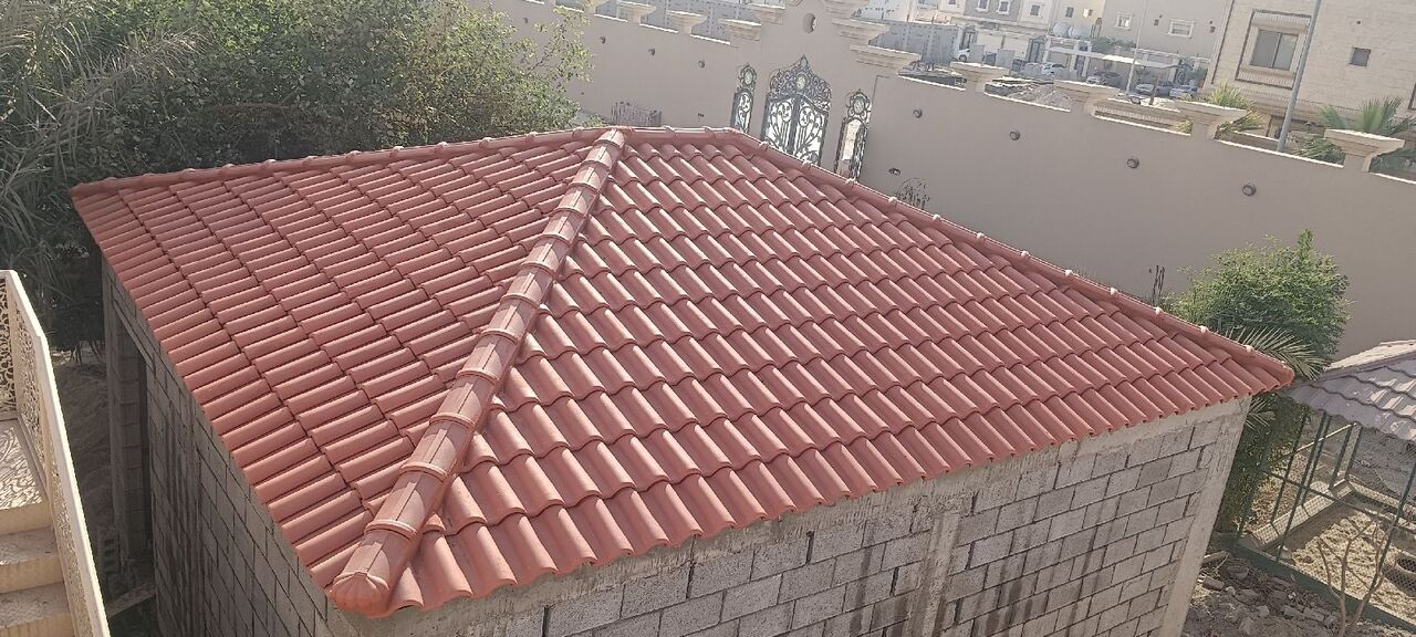 Dammam, Construction, تركيب القرميد الحديد الخشب تركيب القرميد 