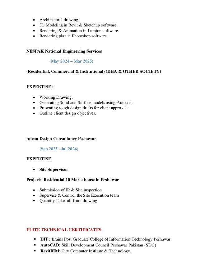 Riyadh, Job Seekers, Licensed Architect | With 3 Years Experience Looking For Job &lrm;