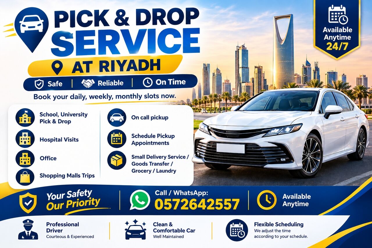 Riyadh, Travel, 🚐 SCHOOL PICK & DROP SERVICE – RIYADH 🏫