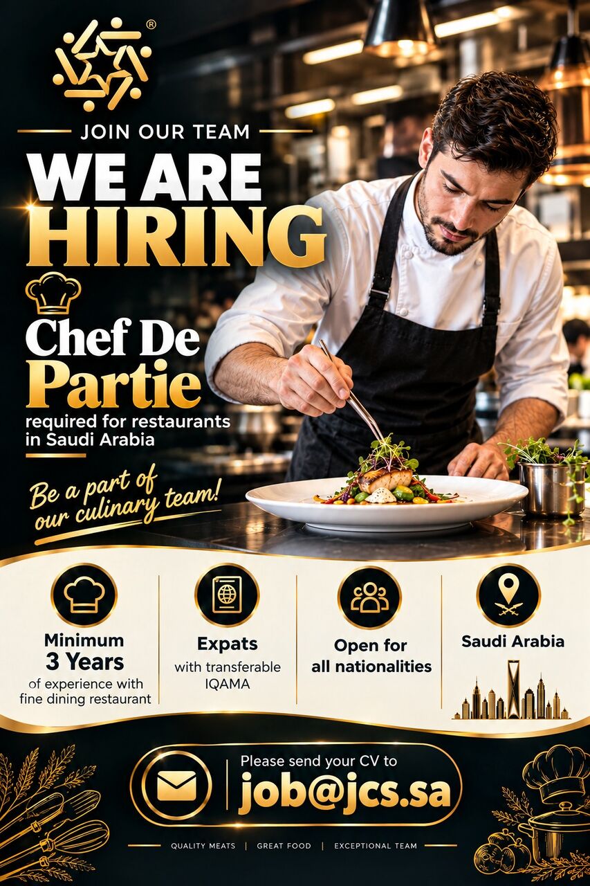 Riyadh, Jobs, Bakery Pastry, Barista, Bartender, Butcher, Cdp, Cleaner, Commi, Dishwasher