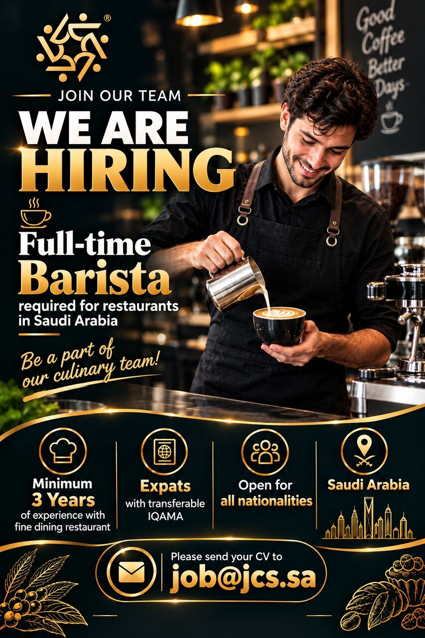 Riyadh, Jobs, Bakery Pastry, Barista, Bartender, Butcher, Cdp, Cleaner, Commi, Dishwasher